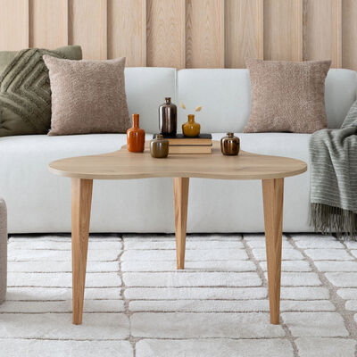 Luna sohvapöytä 85 cm hunajatammi/musta, asiakaspalautus